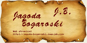 Jagoda Bogaroški vizit kartica